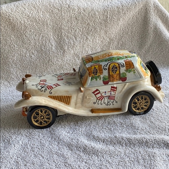 APPLETREE DESIGN COOKIE JAR ANTIQUE CAR HAND Paint - Picture 3 of 6